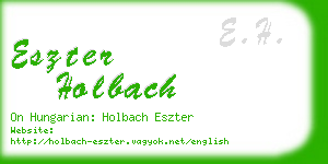 eszter holbach business card